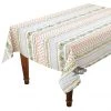 Le Cluny French Linens 60x120" Rectangular Olives Cream Acrylic-Coated Cotton Provence Tablecloth By Le Cluny Table Linens