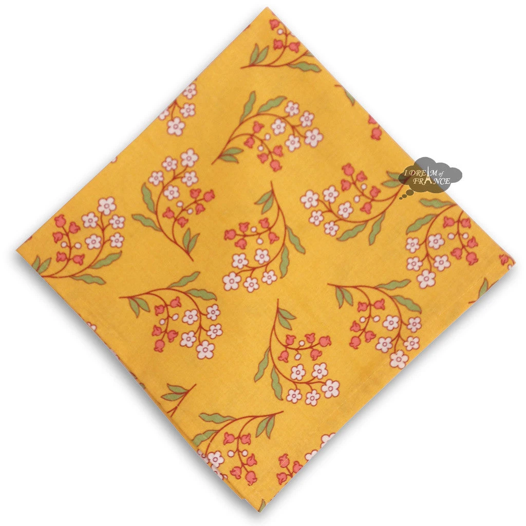 Le Cluny French Linens Petite Fleur Yellow Provence Cotton Napkin By Le Cluny 3 Le Cluny French Linens Petite Fleur Yellow Provence Cotton Napkin By Le Cluny