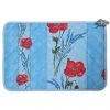 Table Linens Poppies Sky Blue Acrylic-Coated Cotton Quilted Placemats By Tissus Toselli 1 Table Linens Poppies Sky Blue Acrylic-Coated Cotton Quilted Placemats By Tissus Toselli