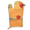 Aprons & Pot Holders Poppies Yellow Cotton Oven Mitt By Tissus Toselli