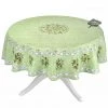 Provence Imports Table Linens Provence Olivier Green French Provencal Polyester Tablecloth - 70" Round