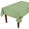 Table Linens 60x96" Rectangular Calisson Green Acrylic-Coated Cotton Tablecloth By Tissus Toselli 2 Table Linens 60x96" Rectangular Calisson Green Acrylic-Coated Cotton Tablecloth By Tissus Toselli