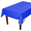 60x96" Rectangular Calisson Sapphire Blue Acrylic-Coated Cotton Tablecloth By Tissus Toselli Table Linens