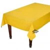 Table Linens 60x96" Rectangular Calisson Yellow & Blue Acrylic-Coated Cotton Tablecloth By Tissus Toselli