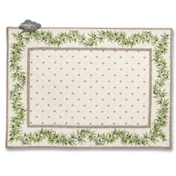 Calisson Cream Quilted Cotton Placemat By Tissus Toselli