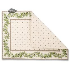 Calisson Cream Quilted Cotton Placemat By Tissus Toselli