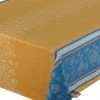 62x78" Rectangular Ramatuelle Curry French Jacquard Cotton Tablecloth By L'Ensoleillade Table Linens 2 62x78" Rectangular Ramatuelle Curry French Jacquard Cotton Tablecloth By L'Ensoleillade Table Linens