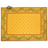 Calisson Yellow & Red Quilted Placemat By Tissus Toselli