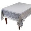 Table Linens 62" Square Romantique Greige French Jacquard Tablecloth By Tissus Toselli 2 Table Linens 62" Square Romantique Greige French Jacquard Tablecloth By Tissus Toselli