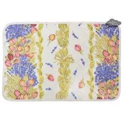Roses & Lavender Acrylic Coated Quilted Placemats By Tissus Toselli