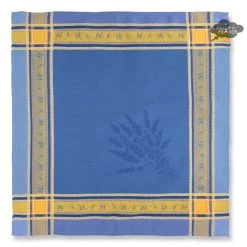 Senanque Blue French Cotton Jacquard Napkin By L'Ensoleillade Table Linens