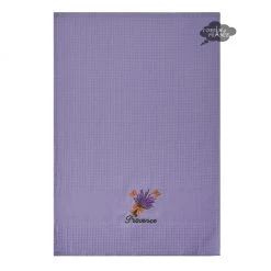 Lavender Lavender Bouquet Waffle Weave Cotton Kitchen Towel By Terres Et Couleurs