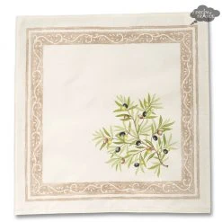 Clos Des Oliviers Cream Provence Cotton Napkin By L'Ensoleillade Table Linens