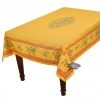 Table Linens 60x96" Rectangular Clos Des Oliviers Yellow Acrylic-Coated Cotton Tablecloth By L'Ensoleillade