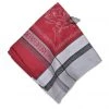 Olivia Gray & Red French Cotton Jacquard Napkin By Tissus Toselli Table Linens 1 Olivia Gray & Red French Cotton Jacquard Napkin By Tissus Toselli Table Linens