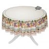 70" Round Grapes Acrylic-Coated Cotton Tablecloth By Tissus Toselli Table Linens 1 70" Round Grapes Acrylic-Coated Cotton Tablecloth By Tissus Toselli Table Linens