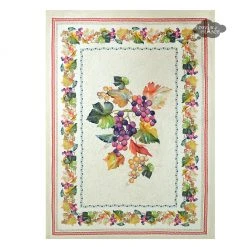 Grapes French Cotton Kitchen Towel By Tissus Toselli