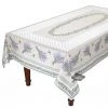 60x120" Rectangular Lauris Acrylic Coated Cotton Tablecloth By Tissus Toselli