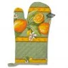 Lemons Green Cotton Oven Mitt By Tissus Toselli