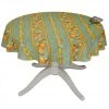 58" Round Lemons Green Tablecloth By Tissus Toselli 1 58" Round Lemons Green Tablecloth By Tissus Toselli