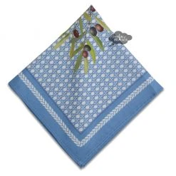 Nyons Blue Provence Cotton Napkin By Tissus Toselli