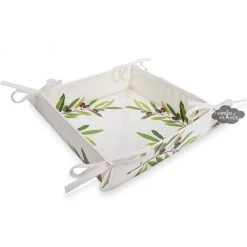 Nyons Cream Acrylic Coated Bread Basket By Tissus Toselli