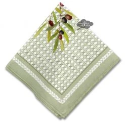 Table Linens Nyons Green Provence Cotton Napkin By Tissus Toselli