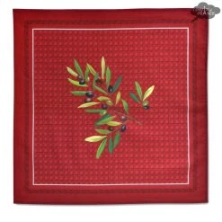 Nyons Red Provence Cotton Napkin By Tissus Toselli Table Linens