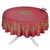 70" Round Nyons Red Tablecloth By Tissus Toselli