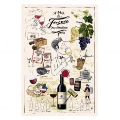 Winkler Torchons & Bouchons French Crus D'Excellence Tea Towel By Torchons Et Bouchons