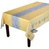 60x120" Rectangular Valensole Yellow Double Border Coated Cotton Tablecloth By L'Ensoleillade Table Linens 2 60x120" Rectangular Valensole Yellow Double Border Coated Cotton Tablecloth By L'Ensoleillade Table Linens