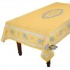 60x78" Rectangular Valensole Yellow Acrylic-Coated Cotton Tablecloth By L'Ensoleillade