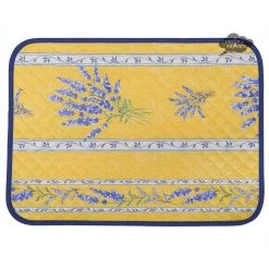 Valensole Yellow Cotton Quilted Placemats By L'Ensoleillade