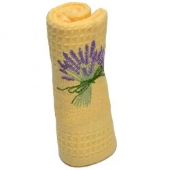 Towels Lavender Yellow Waffle Weave Kitchen Towel By Tissus Toselli
